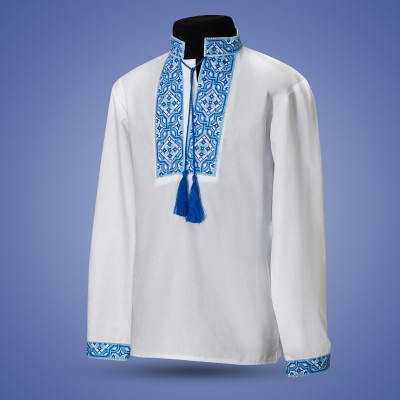 Embroidered shirt for boy "Snowy Morning"